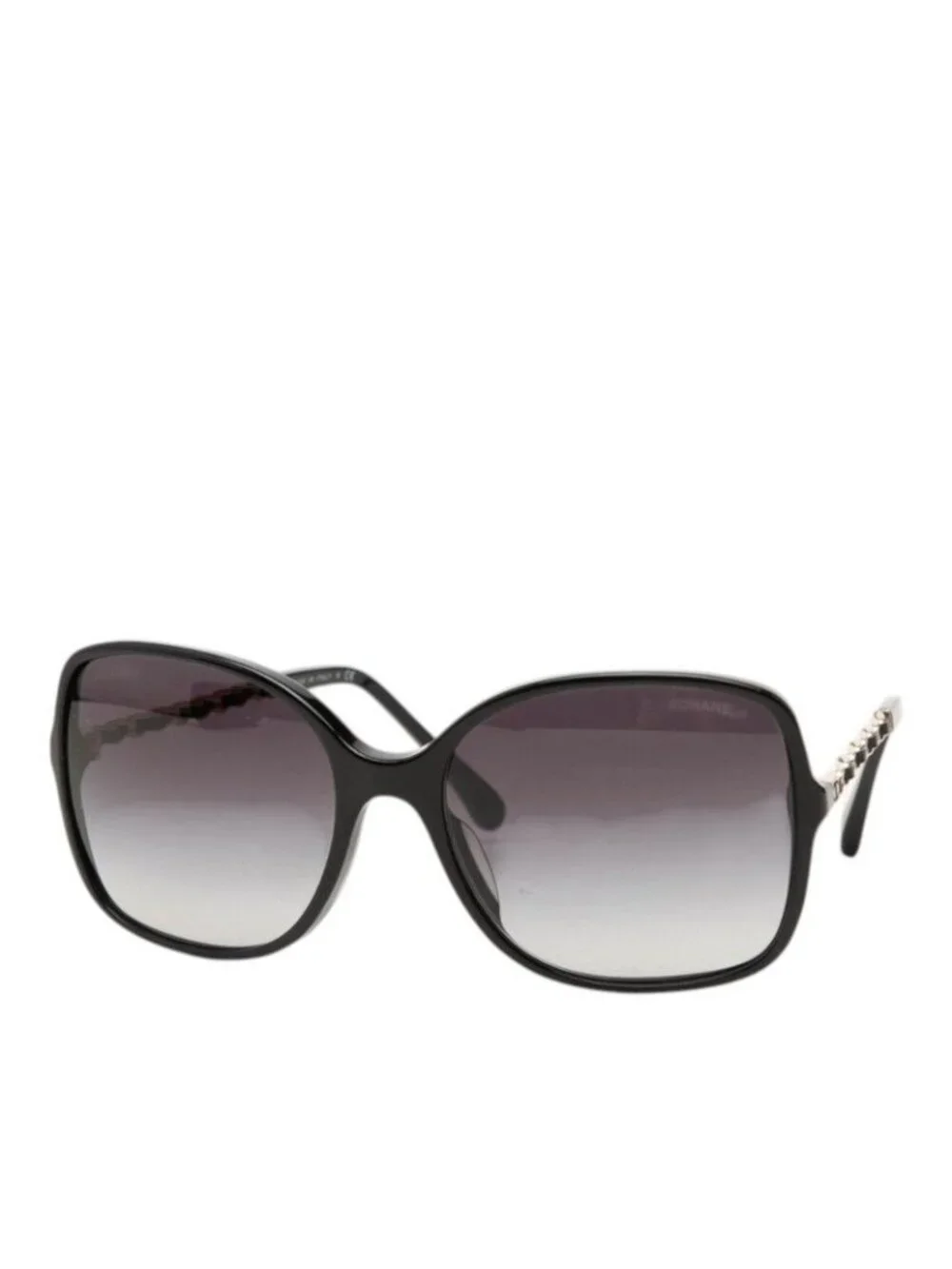 Chanel CC Logo Sunglasses Eyewear Black Gold Acetate Plating
